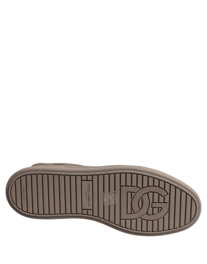 Dolce & Gabbana Taupe Saint Tropez Low Top Sneakers Shoes