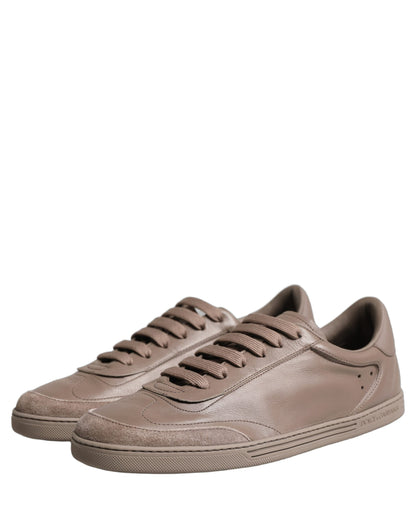 Dolce & Gabbana Taupe Saint Tropez Low Top Sneakers Shoes