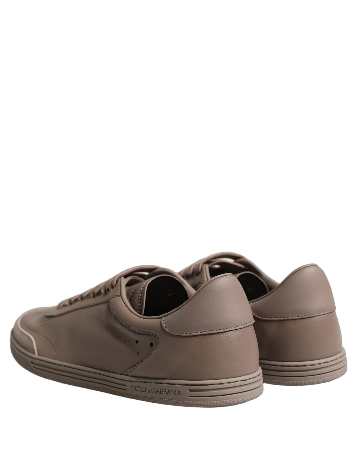 Dolce & Gabbana Taupe Saint Tropez Low Top Sneakers Shoes