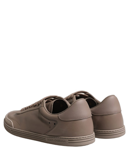 Dolce & Gabbana Taupe Saint Tropez Low Top Sneakers Shoes