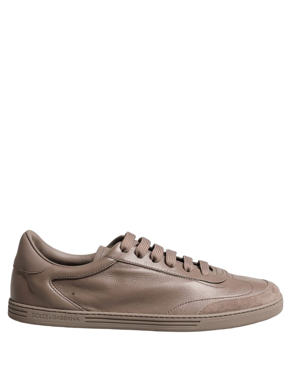 Dolce & Gabbana Taupe Saint Tropez Low Top Sneakers Shoes