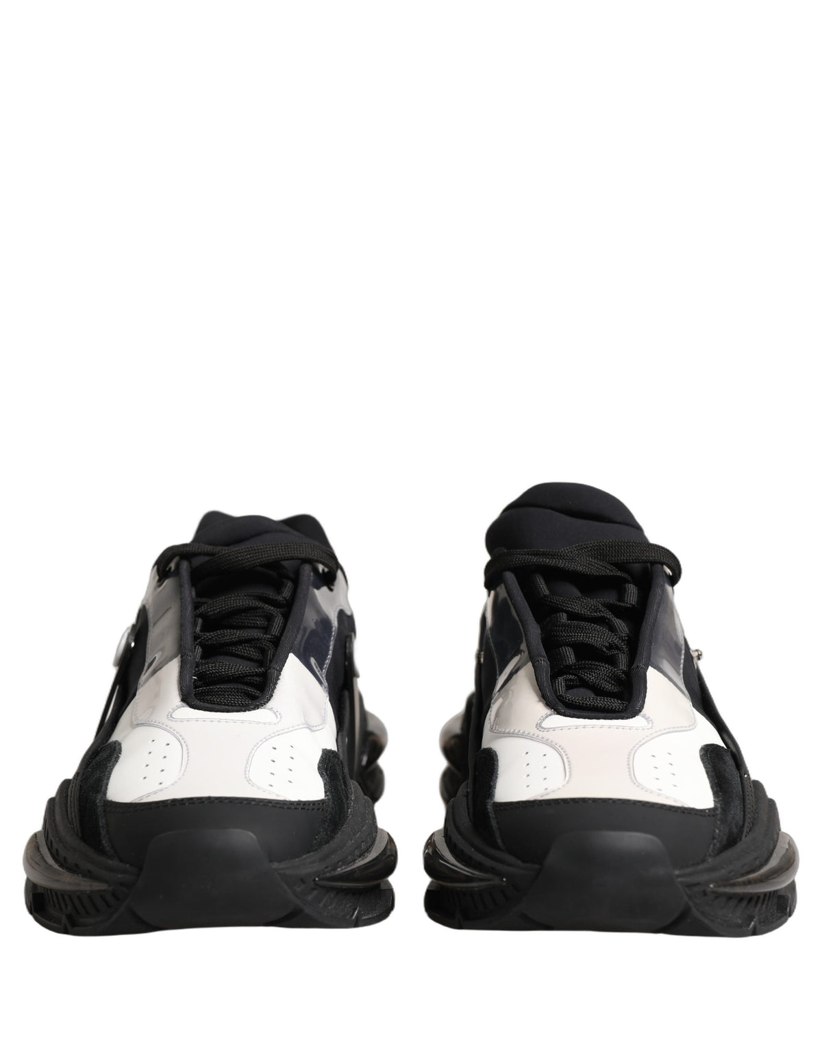 Dolce & Gabbana White Black Logo Airmaster Men Sneakers Shoes
