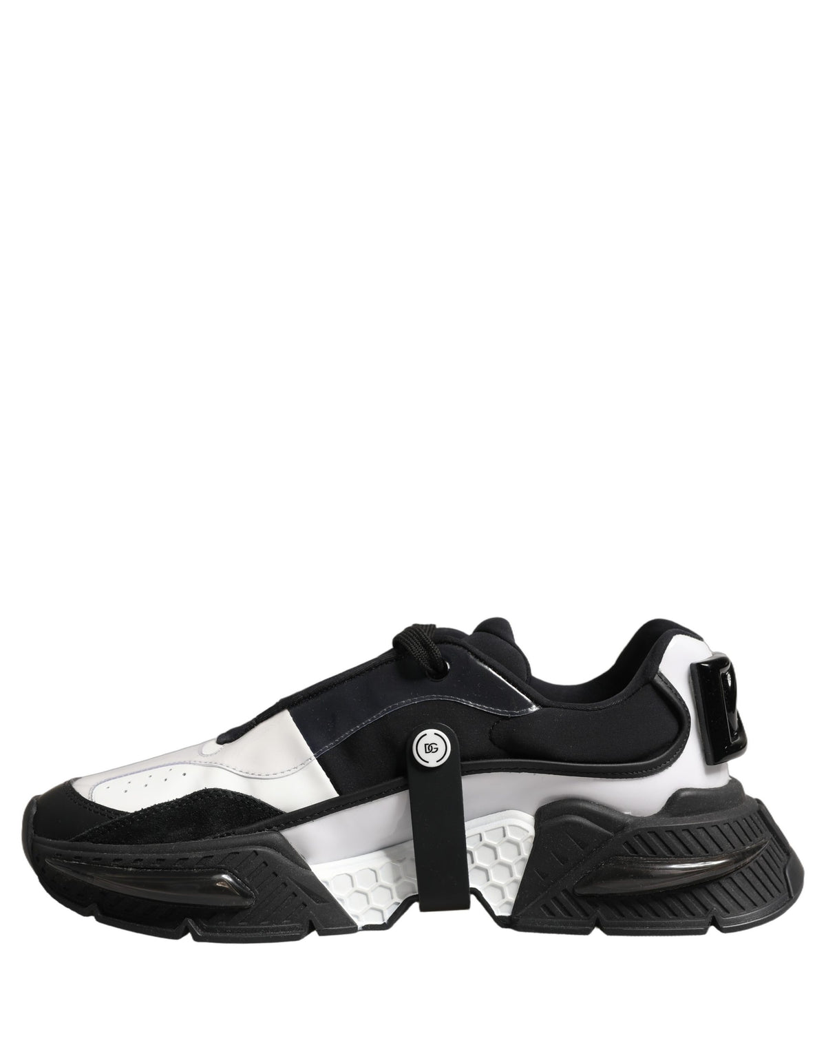 Dolce & Gabbana White Black Logo Airmaster Men Sneakers Shoes