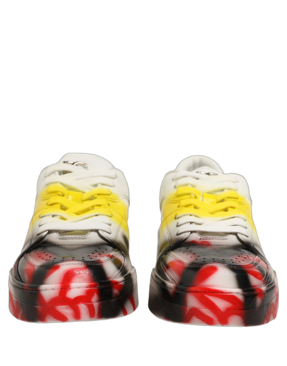 Dolce & Gabbana Multicolor New Roma Paint Sneakers Men Shoes