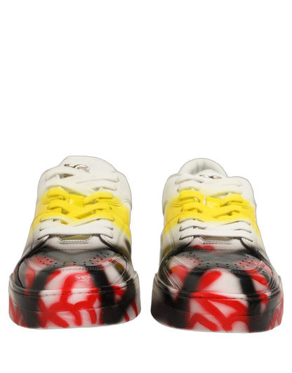 Dolce & Gabbana Multicolor New Roma Paint Sneakers Men Shoes
