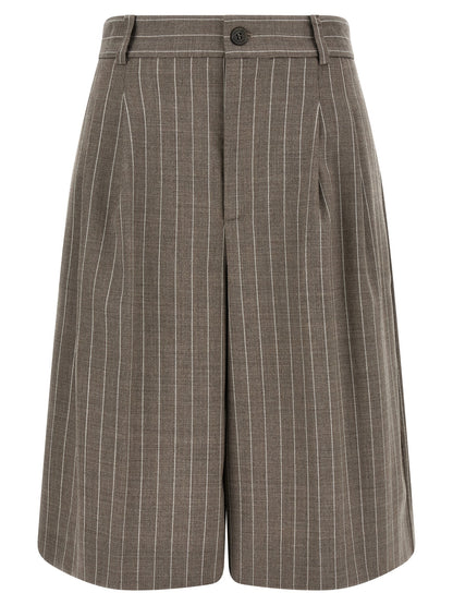 P.A.R.O.S.H. Brown Virgin Wool Bermuda Shorts