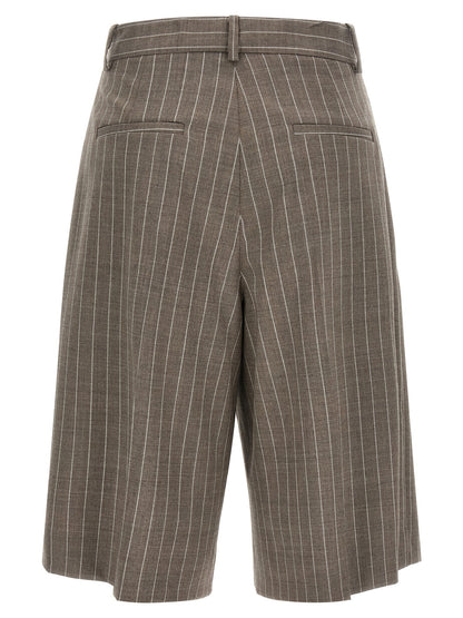 P.A.R.O.S.H. Brown Virgin Wool Bermuda Shorts