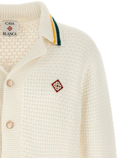 Casablanca White Cotton Cardigan