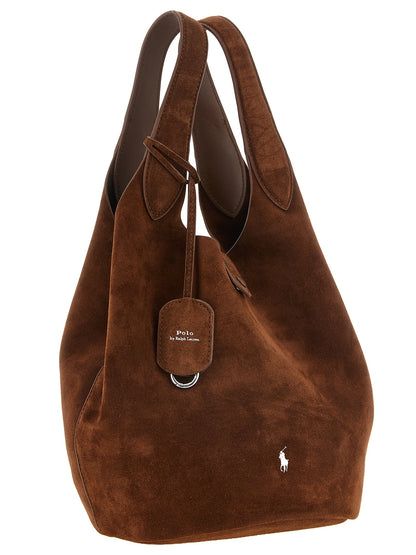 Polo Ralph Lauren Brown Cowhide Tote Bag