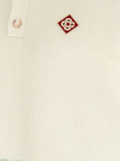 Casablanca Bicolor Cotton Polo Shirt