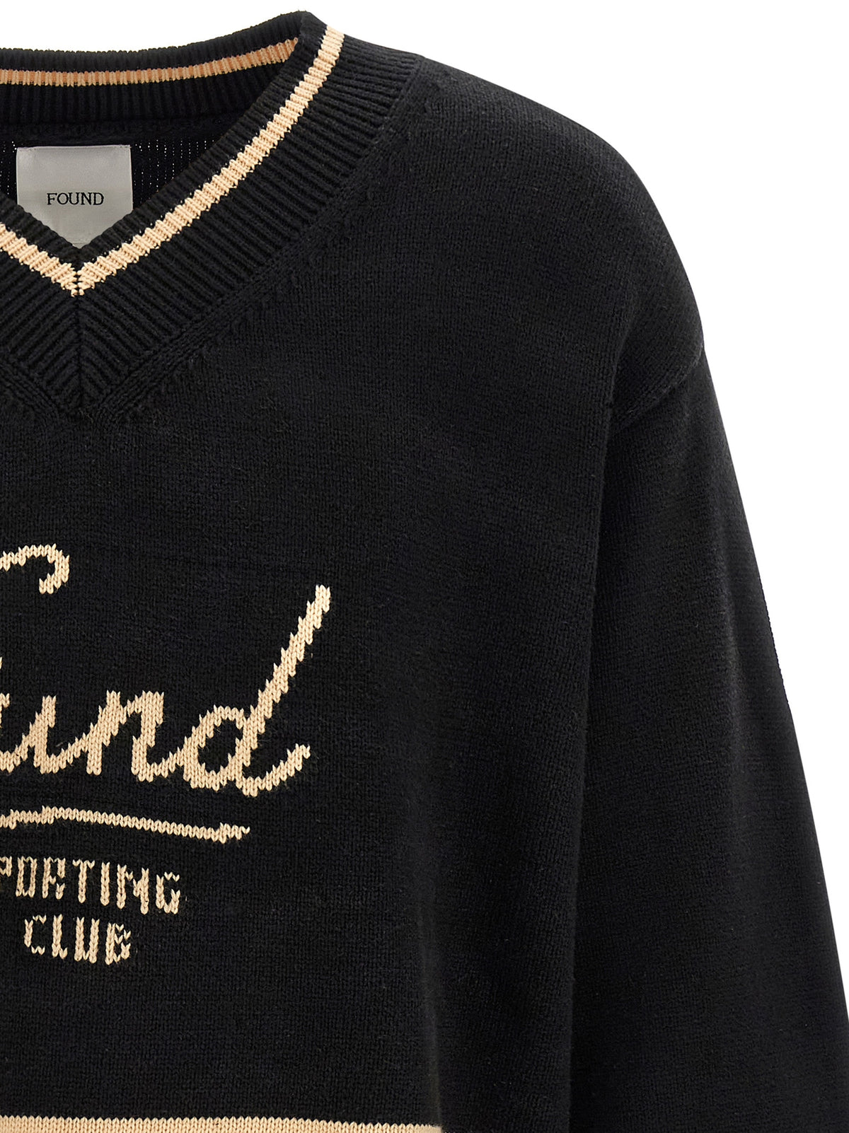 FOUND Black Cotton Cardigan