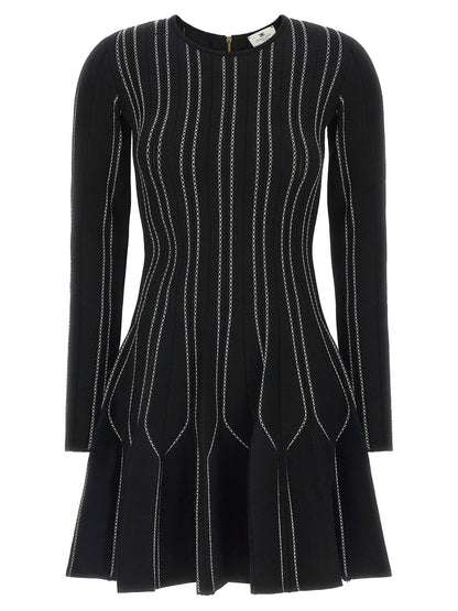 Elisabetta Franchi Black Viscose Short Dress