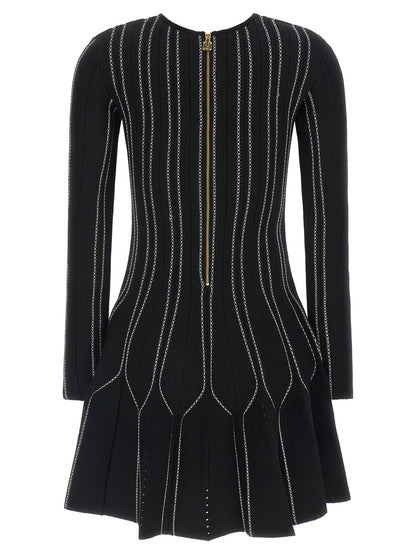 Elisabetta Franchi Black Viscose Short Dress