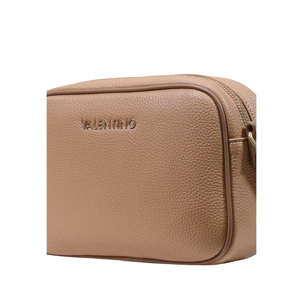 Medium Crossbody Handbag by Mario Valentino for women in polyethylene & polyurethane beige presents a ornamental silhouette, showcasing a secure zipper, ample , and versatile crossbody-strap, shoulder-strap & adjustable-strap for a ornamental finish.