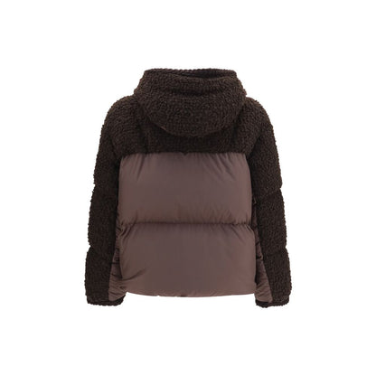 Moncler Brown Wool Oves Aries Full-Length Jacket