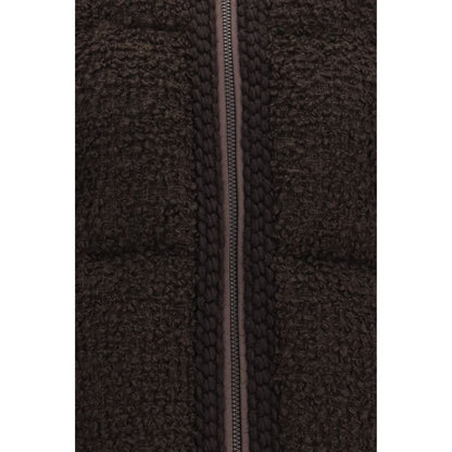 Moncler Brown Wool Oves Aries Full-Length Jacket