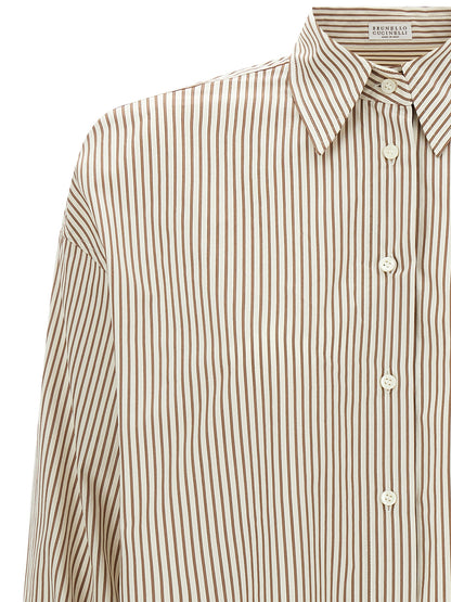 Brunello Cucinelli Beige Cotton Blouse