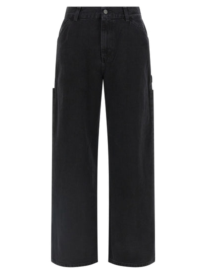 Carhartt Wip Black Cotton High-Waisted Jean