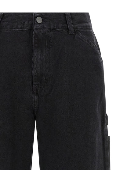 Carhartt Wip Black Cotton High-Waisted Jean
