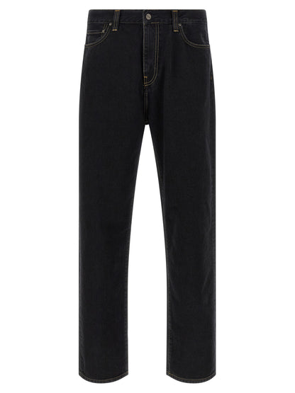 Carhartt Wip Black Cotton Tapered Jeans