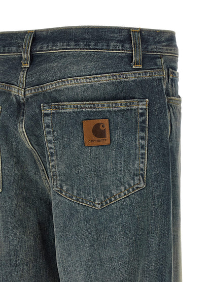 Carhartt Wip Gray Cotton Straight-Leg Jeans