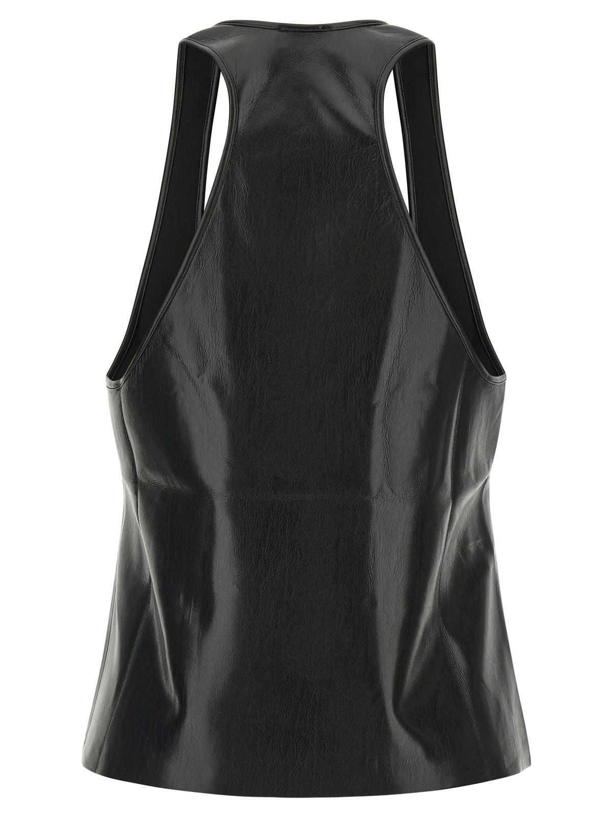The Andamane Black Polyester Sleeveles T-Shirt
