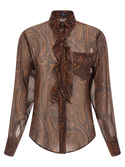 Etro Brown Silk Blouse