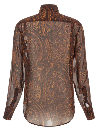 Etro Brown Silk Blouse
