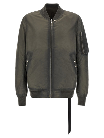 DRKSHDW Gray Nylon Bomber
