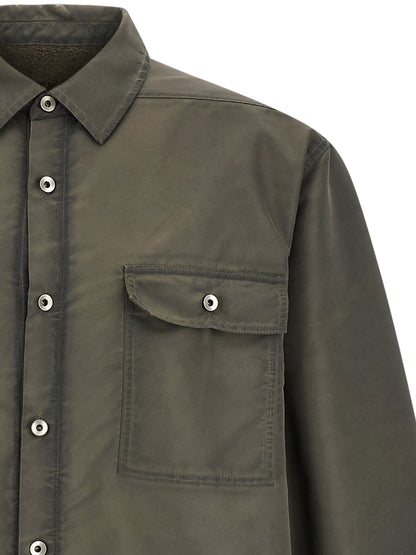 DRKSHDW Gray Nylon Full-Length Jacket