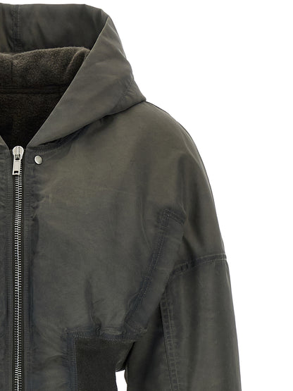 DRKSHDW Gray Nylon Bomber