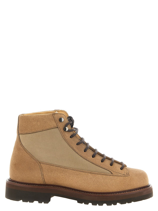 Ankle Boots by Brunello Cucinelli for men in suede calfskin leather & tu beige features an effortless chic silhouette from the Men's Suede Calfskin Leather & TU Ankle Boots collection, showcasing a effortless chic and refined for an effortless chic look.