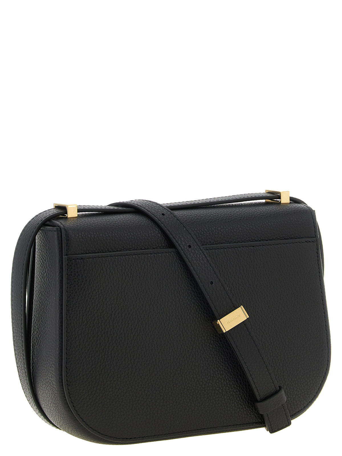 Ferragamo Black Calfskin Crossbody Bag