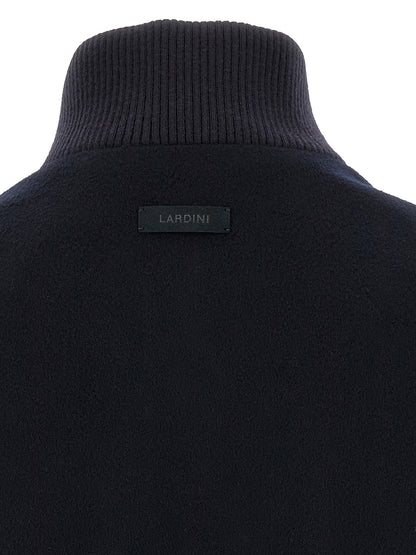 Lardini Blue Virgin Wool Full-Length Jacket