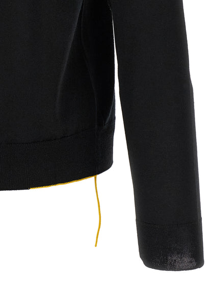 Fendi Black Virgin Wool Polo Shirt