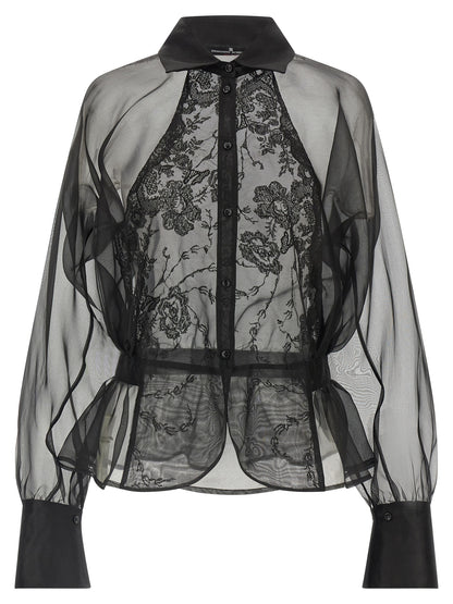 Ermanno Scervino Black Silk Blouse