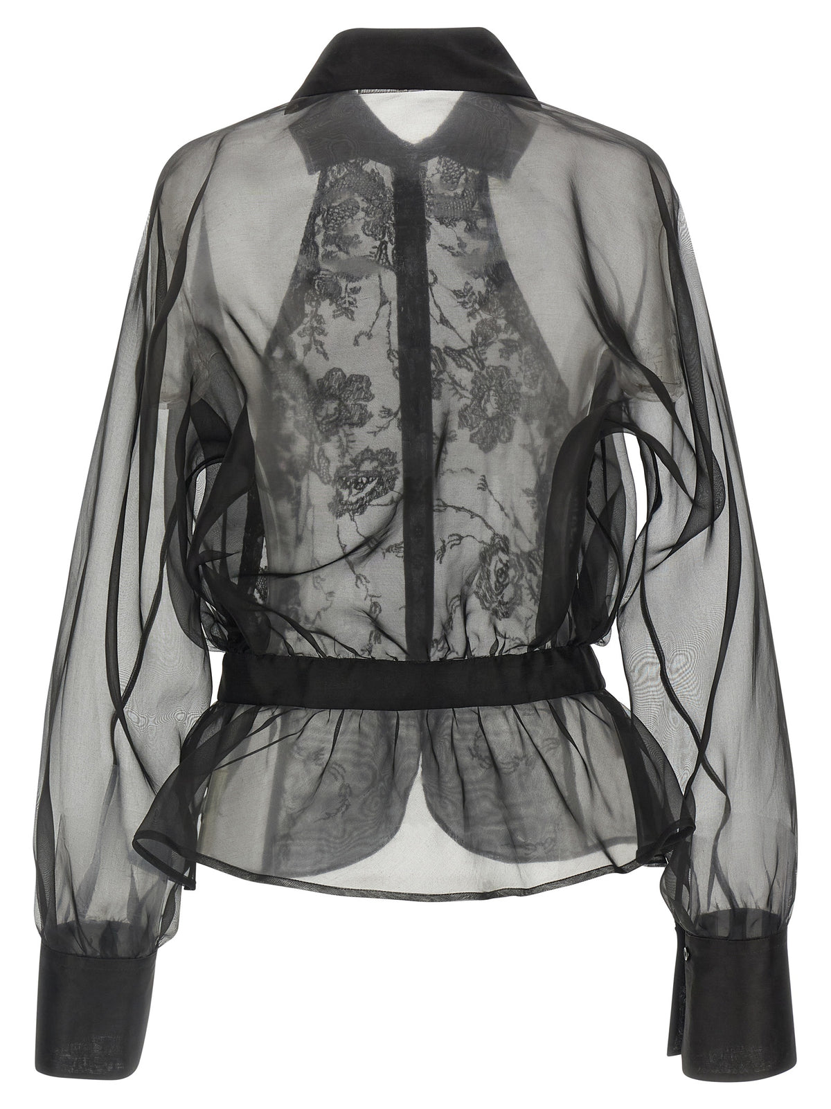 Ermanno Scervino Black Silk Blouse