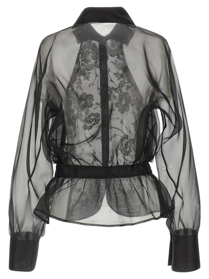 Ermanno Scervino Black Silk Blouse