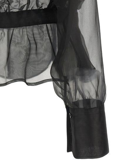 Ermanno Scervino Black Silk Blouse