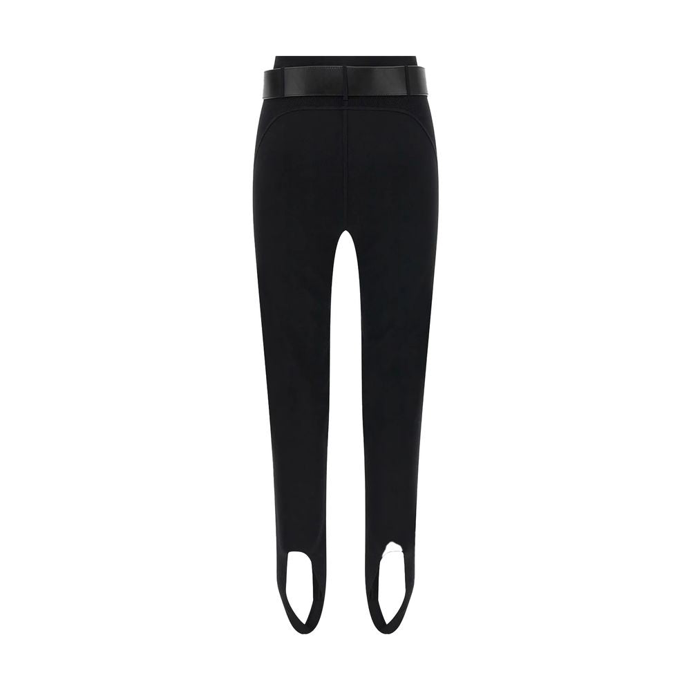 Self-Portrait Black Viscose Athletic Pants