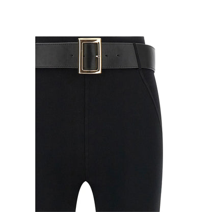 Self-Portrait Black Viscose Athletic Pants