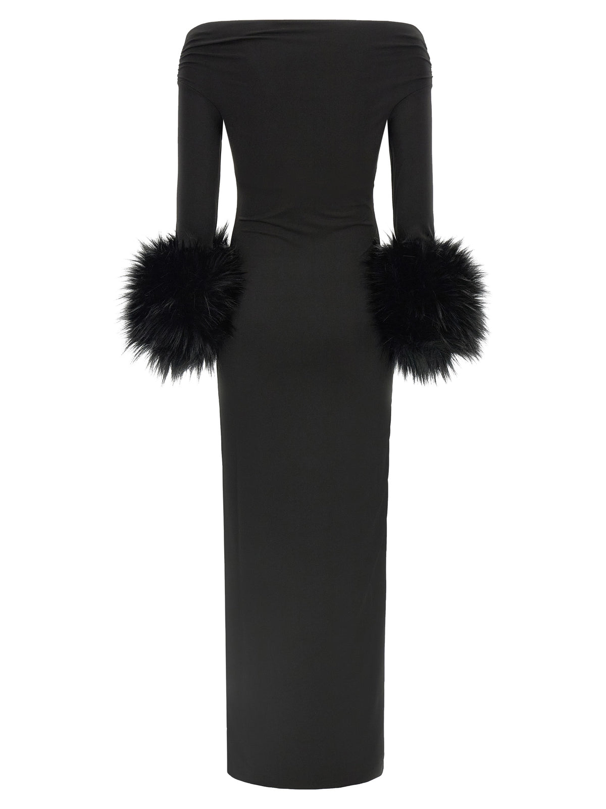 The Andamane Black Polyester Long Dress