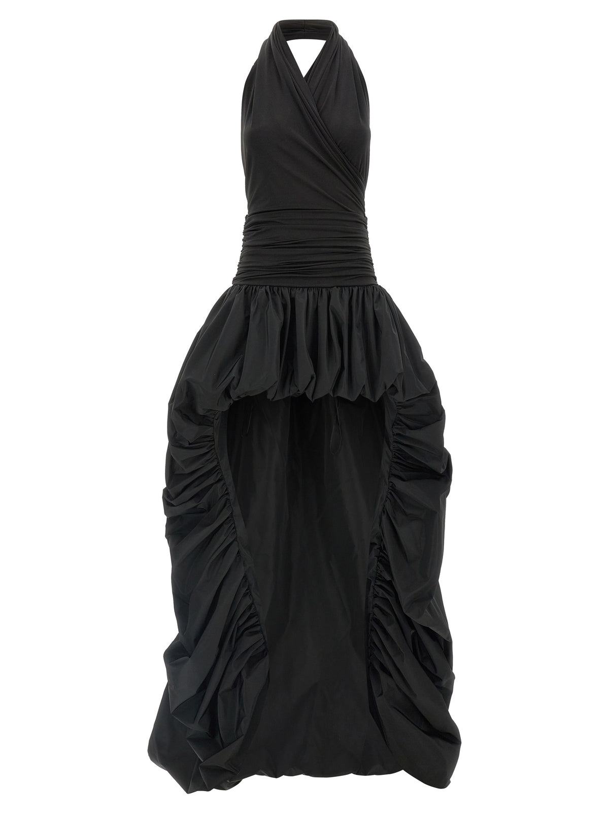 The Andamane Black Polyester Long Dress