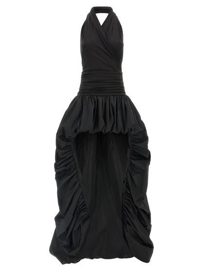 The Andamane Black Polyester Long Dress