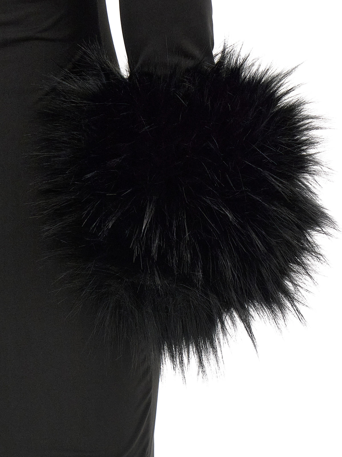 The Andamane Black Polyester Long Dress