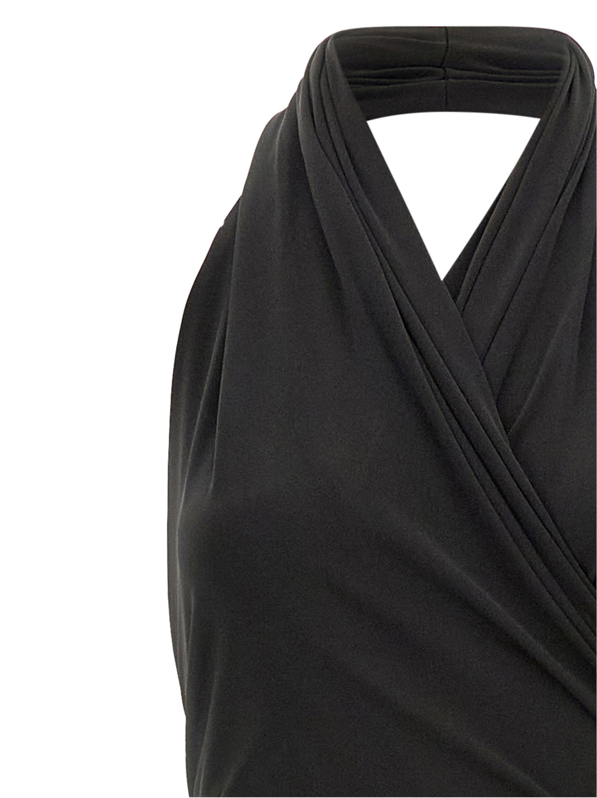 The Andamane Black Polyester Long Dress