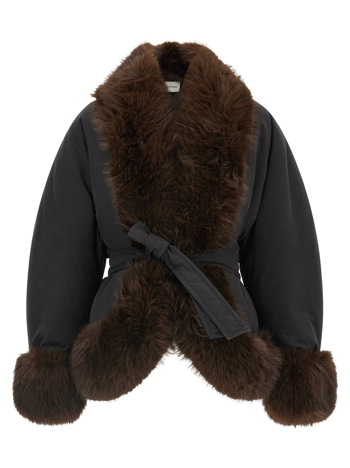 The Andamane Black Polyester Full-Length Jacket