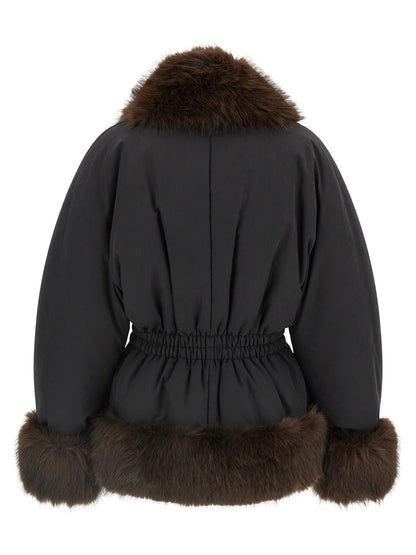 The Andamane Black Polyester Full-Length Jacket