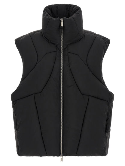 Thom Krom Black Nylon Sleeveless Jacket