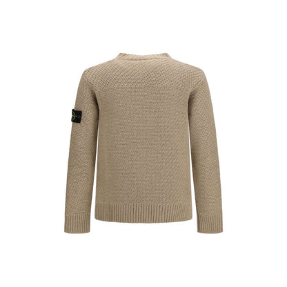 Stone Island Beige Wool Oves Aries Sweatshirt